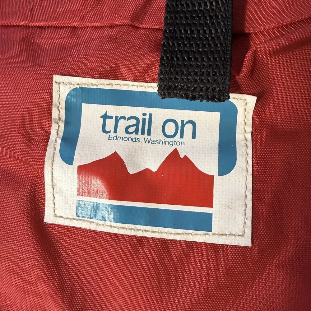 Vintage Trail on Dog Pack Red harness Backpack saddle bags trail Hiking Camping